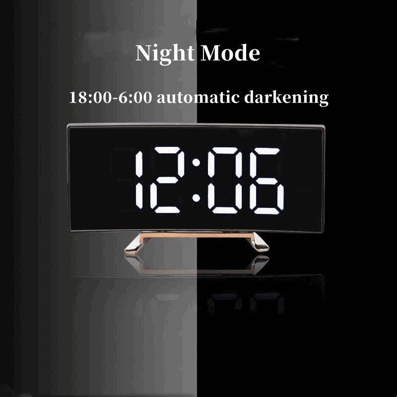 Horloge et réveil thermomètre de table electronique lumineux DT-6507 - الصورة 3
