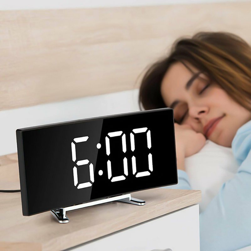 Horloge et réveil thermomètre de table electronique lumineux DT-6507 - الصورة 4