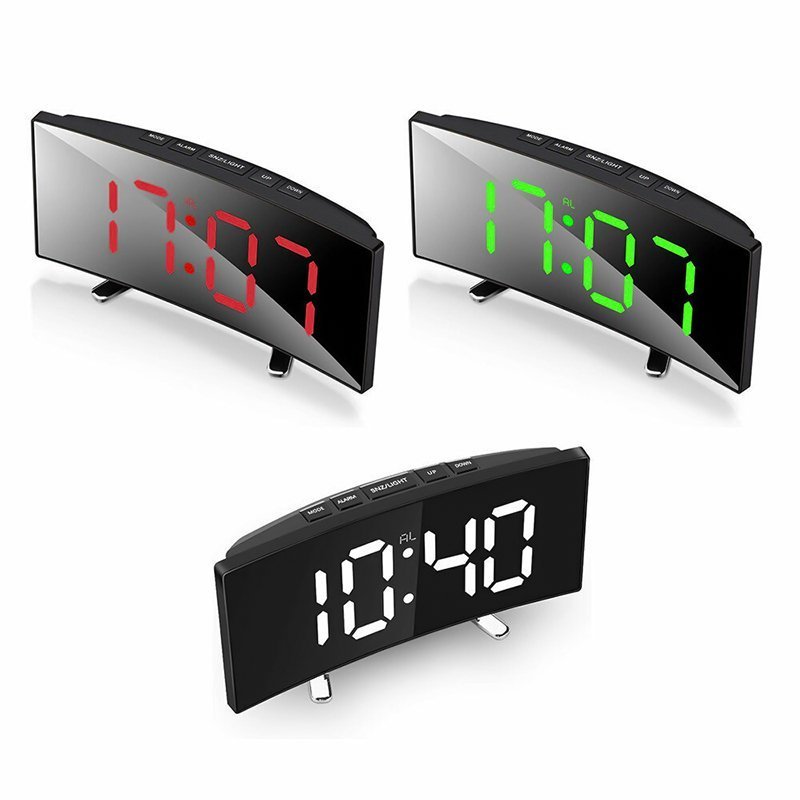 Horloge et réveil thermomètre de table electronique lumineux DT-6507 - الصورة 6