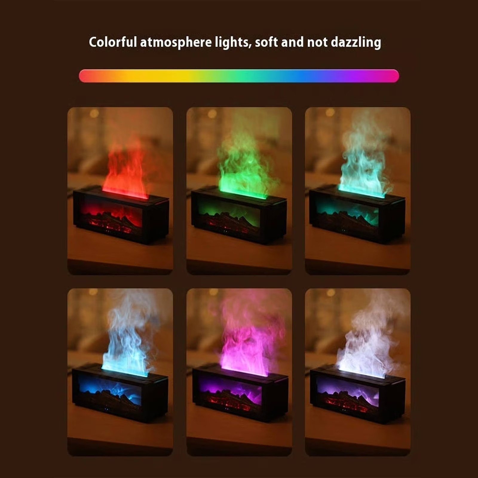 ⁦Humidificateur Effet Flamme 7 Couleurs - مرطب الهواء بتأثير اللهب الواقعي⁩ - الصورة ⁦10⁩