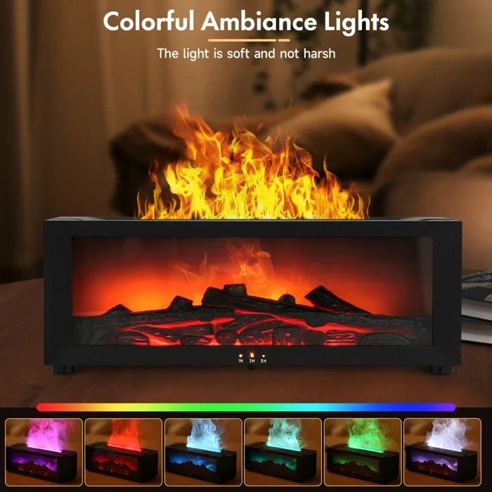 ⁦Humidificateur Effet Flamme 7 Couleurs - مرطب الهواء بتأثير اللهب الواقعي⁩ - الصورة ⁦11⁩