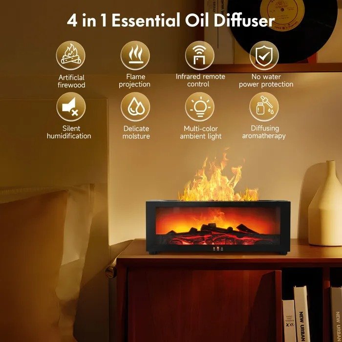 ⁦Humidificateur Effet Flamme 7 Couleurs - مرطب الهواء بتأثير اللهب الواقعي⁩ - الصورة ⁦12⁩