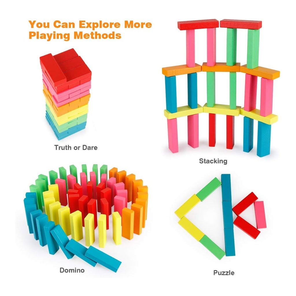 ⁦Jeu de blocs de construction colorés à faire tomber 30pcs - لعبة هدم الأبراج⁩ - الصورة ⁦4⁩