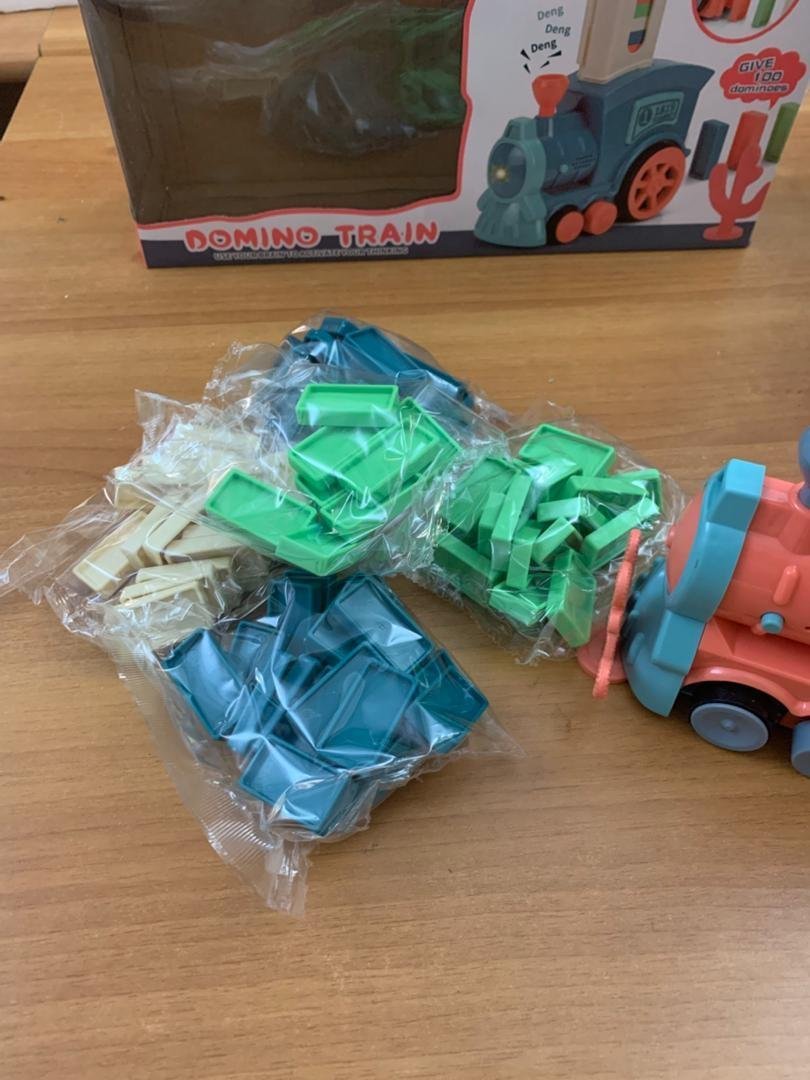 ⁦Jeu De Train Domino Educatifs avec lumières et Musique pour Enfants⁩ - الصورة ⁦2⁩