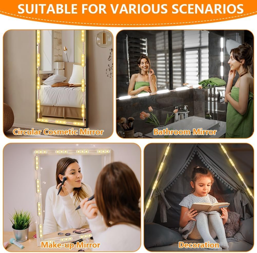 Kit d'Éclairage 10 LED pour Miroir de Maquillage Contrôle Tactile - أشرطة إضاءة مرآة الماكياج - الصورة 12