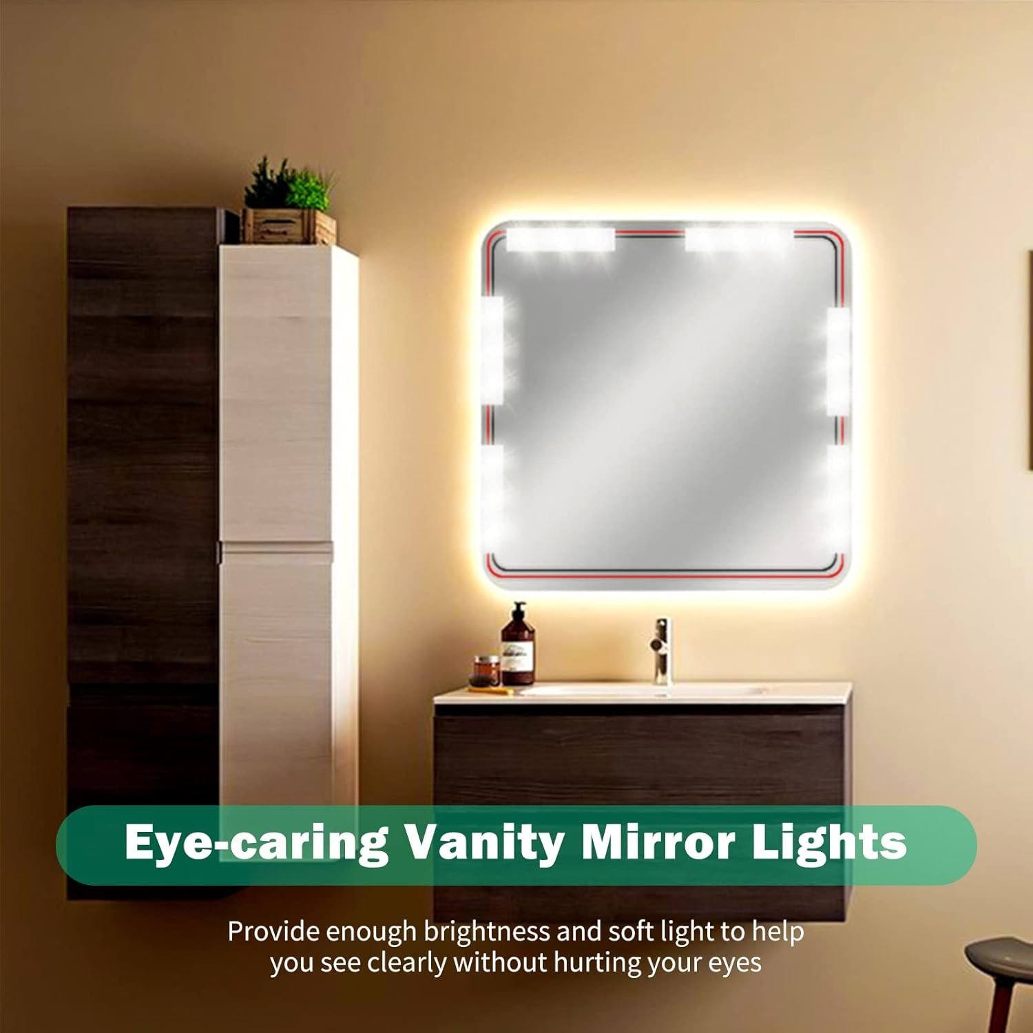 Kit d'Éclairage 10 LED pour Miroir de Maquillage Contrôle Tactile - أشرطة إضاءة مرآة الماكياج - الصورة 13