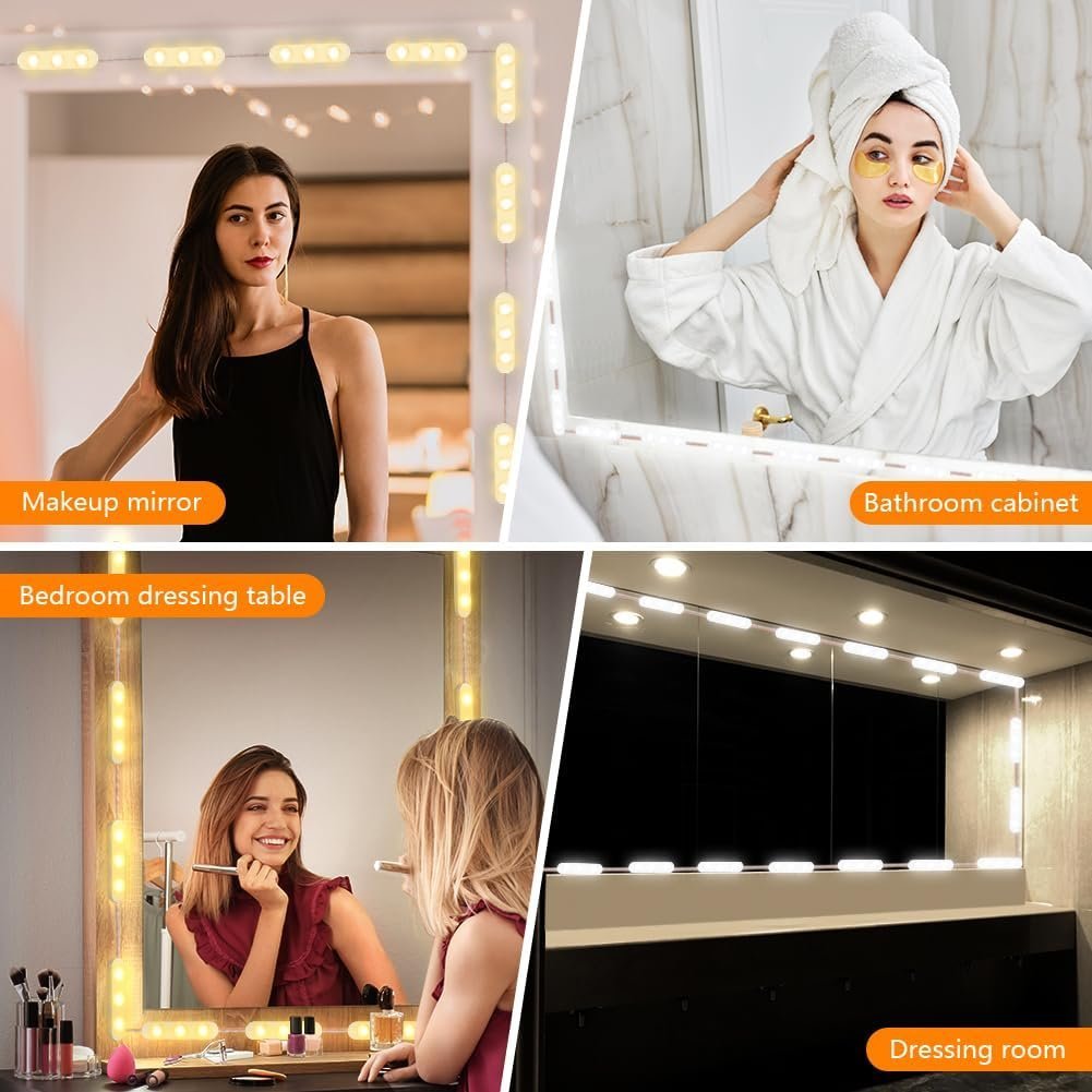 Kit d'Éclairage 10 LED pour Miroir de Maquillage Contrôle Tactile - أشرطة إضاءة مرآة الماكياج - الصورة 8