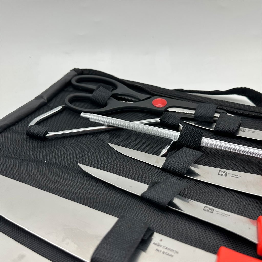 ⁦Kit de Cou-teaux de Dépeçage Professionnel - طقم سكا-كين الجزارة والس-لخ الاحترافي (9 قطع)⁩ - الصورة ⁦3⁩