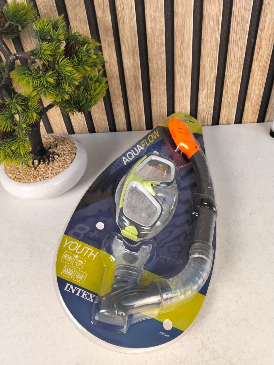 ⁦Kit de Plongée Junior (Masque et Tuba) - Lentille Anti-Buée - طقم الغوص والسباحة المرن للأطفال⁩ - الصورة ⁦2⁩