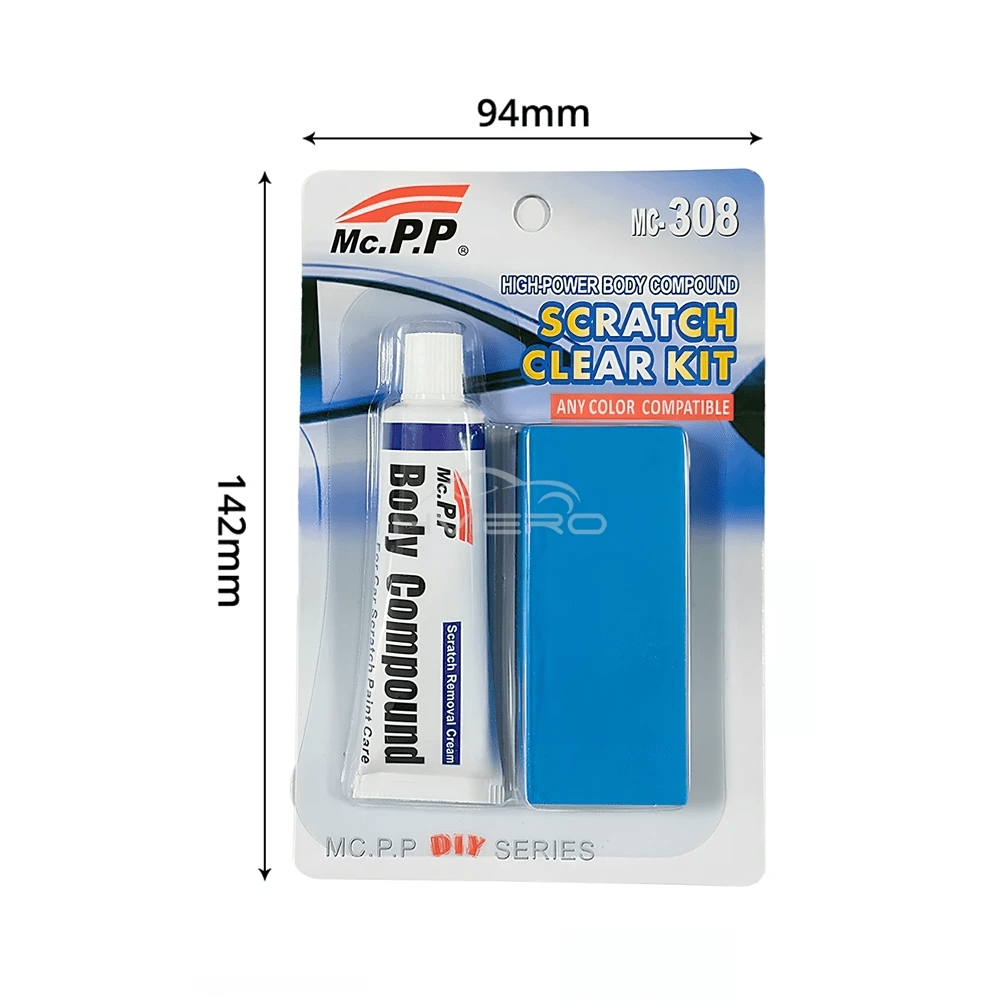 Kit de réparation des rayures pour voitures 3in1 cire de polissage + pâte à polir pour la carrosserie + nettoyant pour peinture - طقم إصلاح خدوش السيارات - الصورة 11
