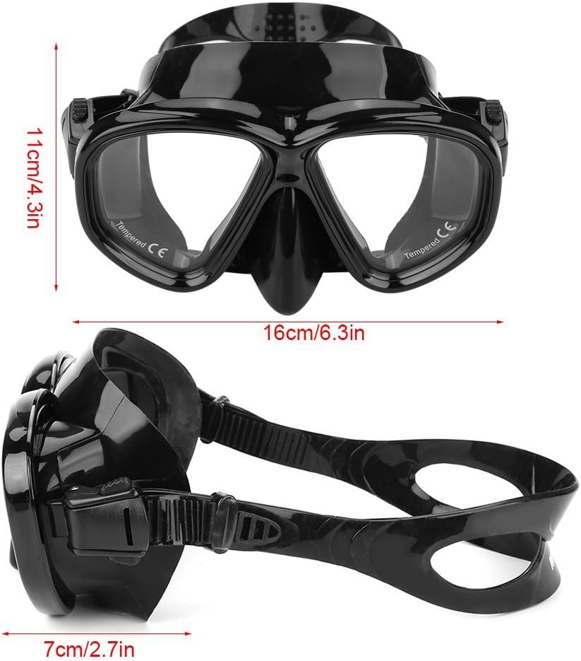 ⁦Kit de Snorkeling Masque en Verre Trempé Anti-Fuite et Tuba Flexible Grand Diamètre - طقم قناع الغوص أنبوب تنفس مرن⁩ - الصورة ⁦3⁩