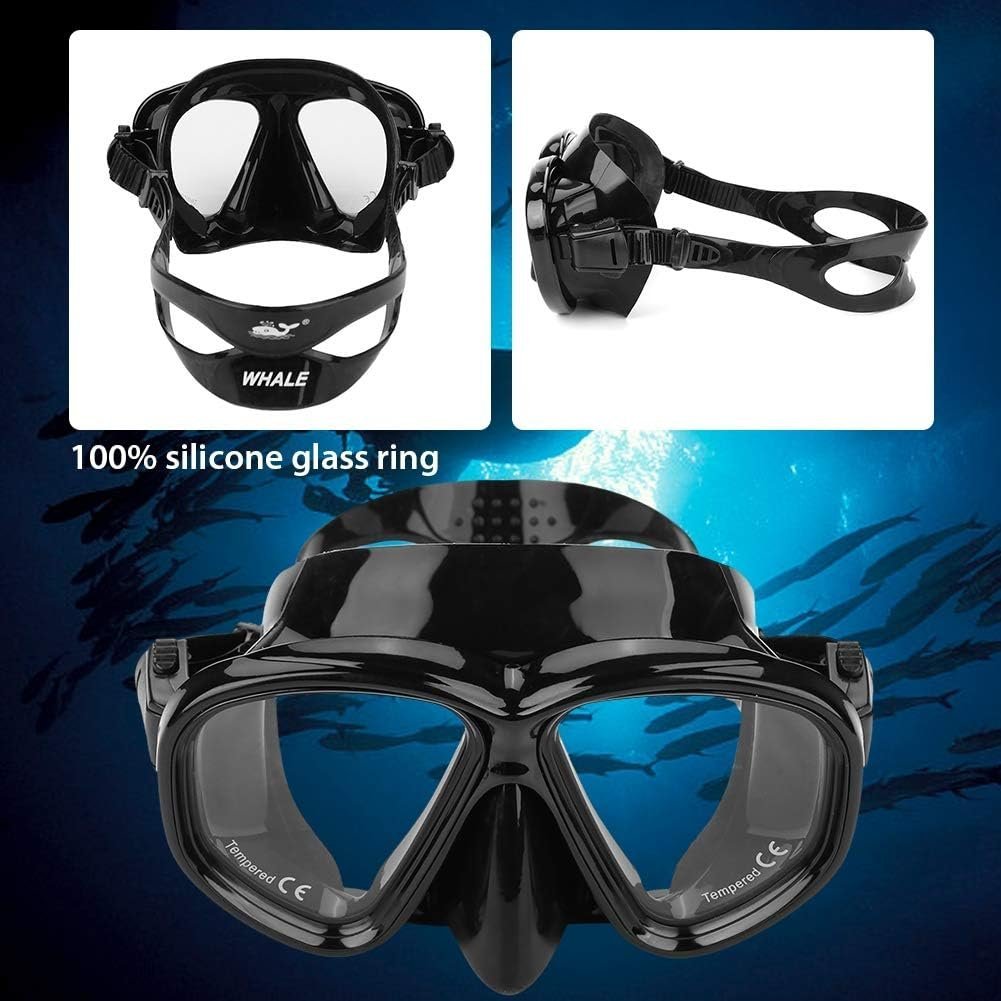 ⁦Kit de Snorkeling Masque en Verre Trempé Anti-Fuite et Tuba Flexible Grand Diamètre - طقم قناع الغوص أنبوب تنفس مرن⁩ - الصورة ⁦4⁩