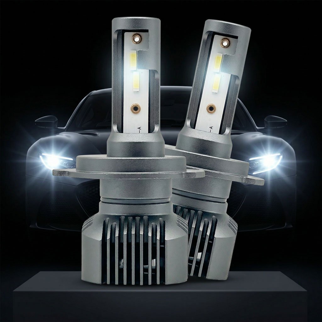 Kit Lampe de phare Canabus F10 H4 LED 6500K 60W - مصابيح إضاءة أمامية للسيارات - الصورة 2