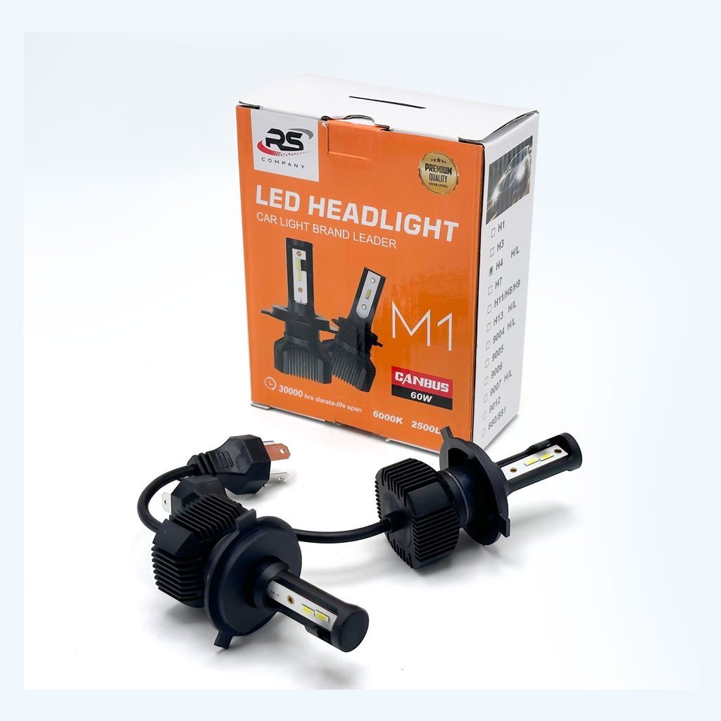 Kit Lampe de phare Canabus M1 H4 LED 6000K 60W - مصابيح إضاءة أمامية للسيارات - الصورة 3