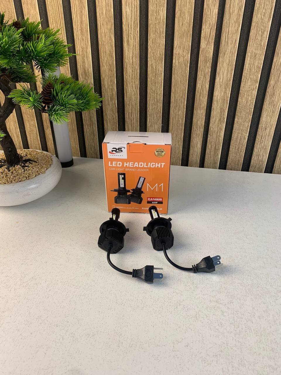 Kit Lampe de phare Canabus M1 H4 LED 6000K 60W - مصابيح إضاءة أمامية للسيارات - الصورة 5