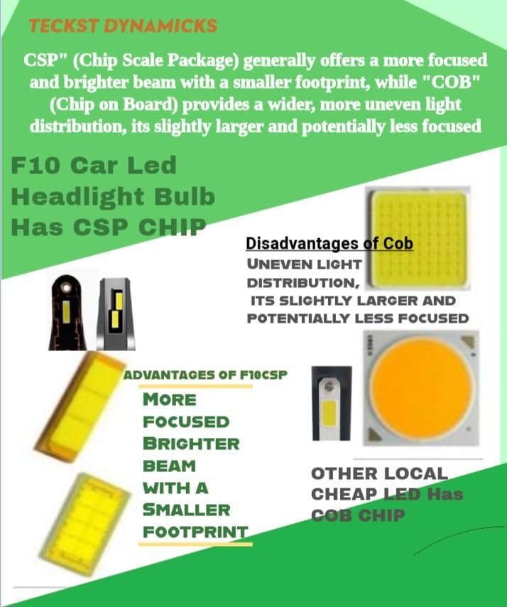 Kit Lampe de phare H1 F10 Super LED 6500K - مصابيح إضاءة أمامية للسيارات - الصورة 4