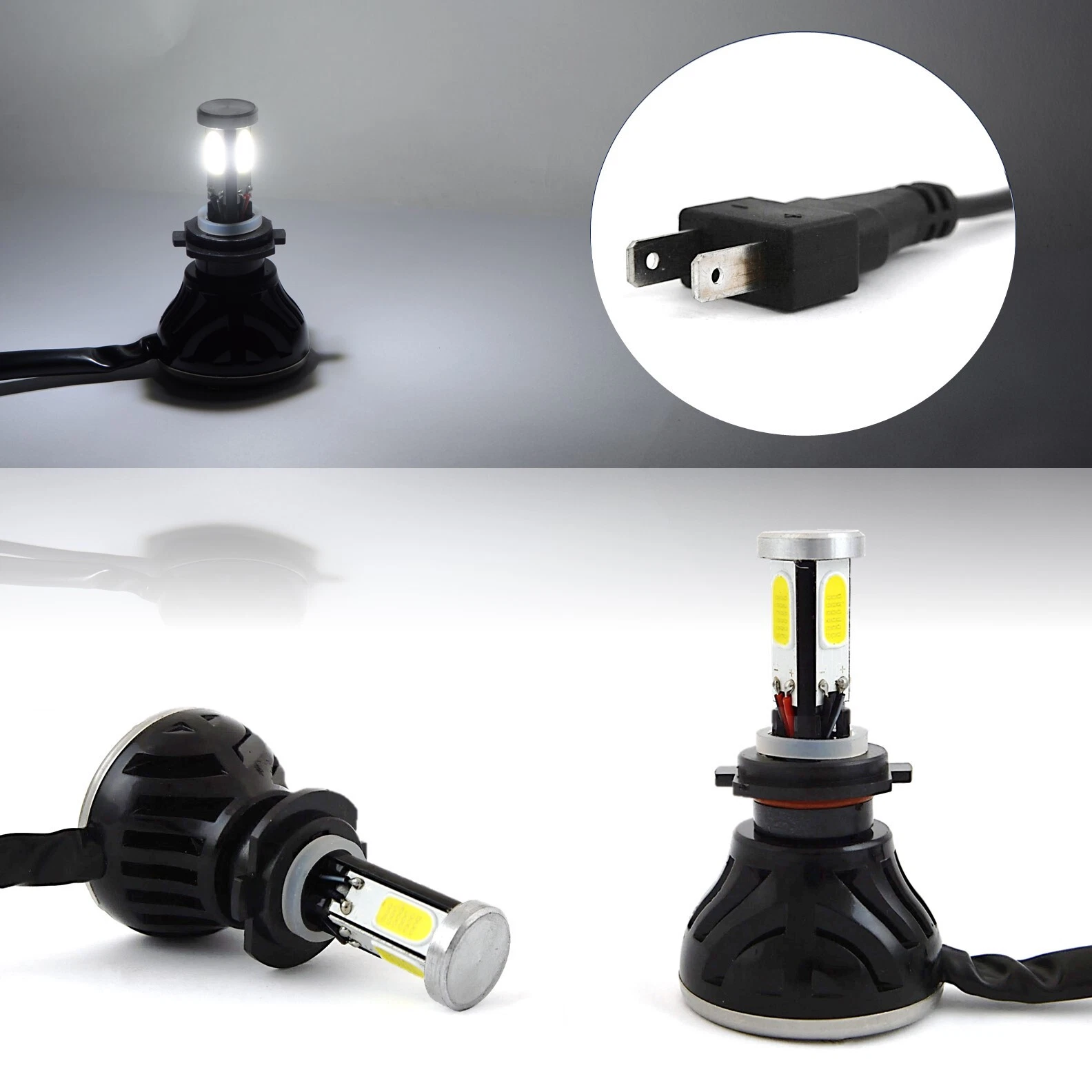 Kit Lampe de phare H4 LED 4 Directions 4000LM - مصابيح إضاءة أمامية للسيارات - الصورة 3
