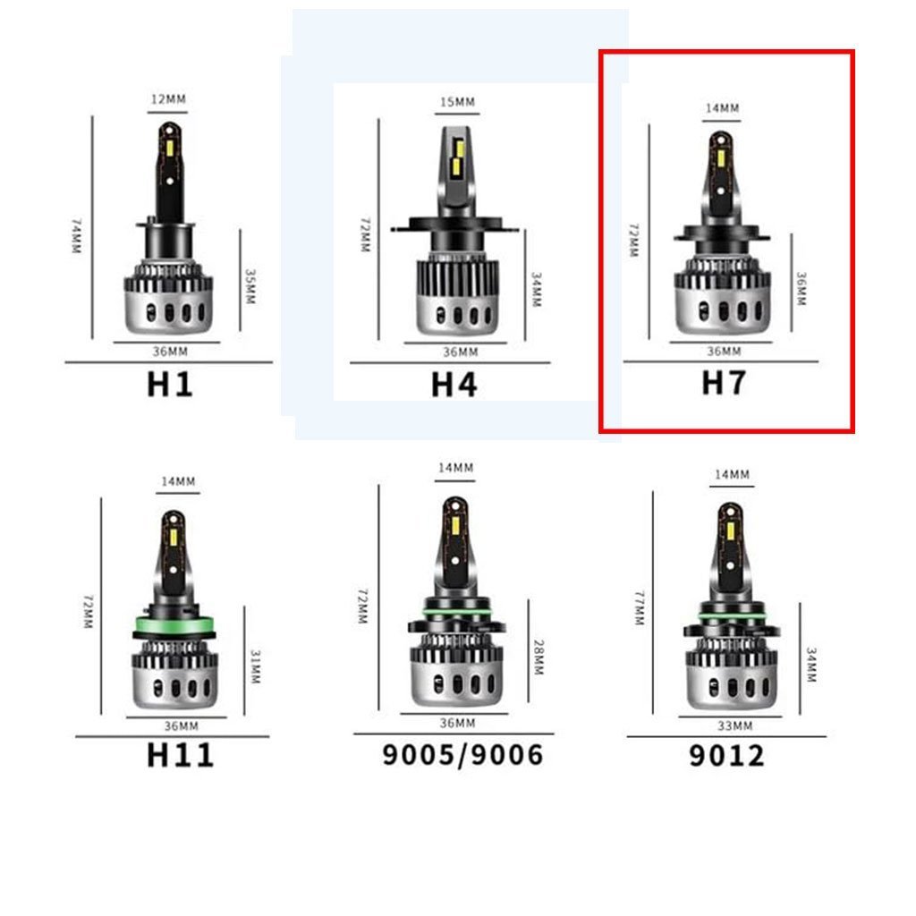 Kit Lampe de phare H7 F10 Super LED 6500K - مصابيح إضاءة أمامية للسيارات - الصورة 9