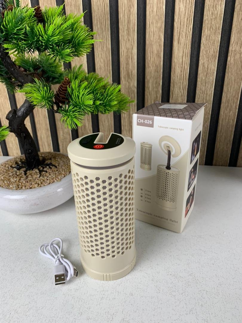 ⁦Lampe de camping design en nid d’abeille avec 3 couleurs variable rechargeable⁩ - الصورة ⁦2⁩