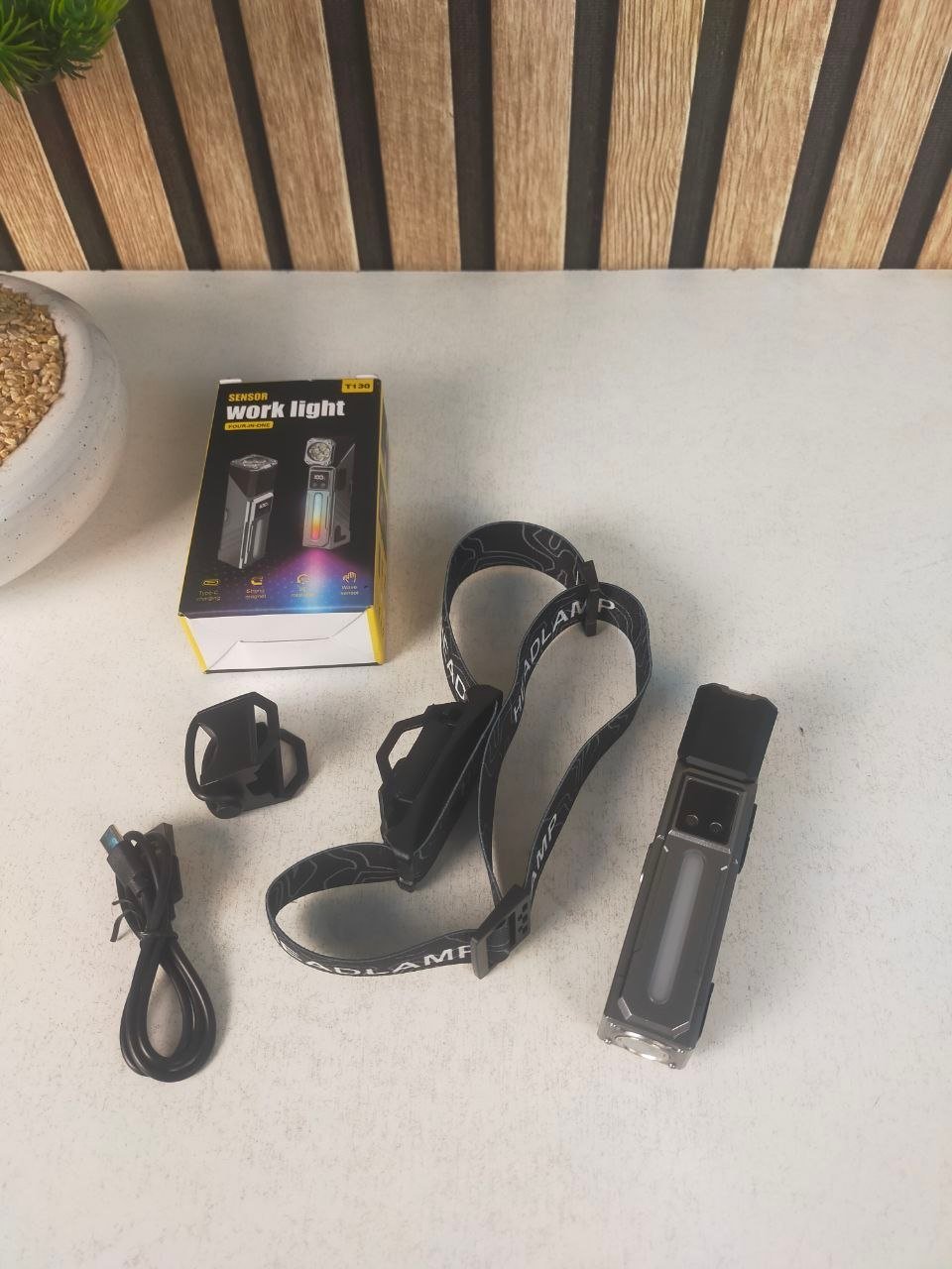 Lampe de Travail LED Multifonction T130 Éclairage Latéral RGB et Écran LCD - مصباح العمل الذكي متعدد الوظائف بمغناطيس - الصورة 2