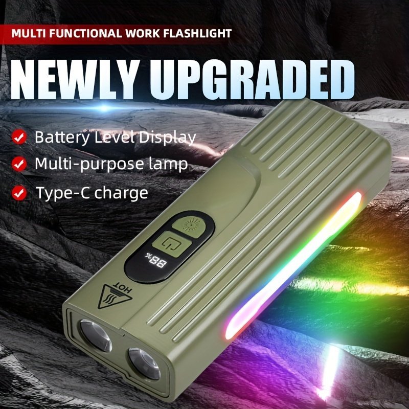 Lampe de Vélo Rechargeable Z-838 Multi-Fonction - Éclairage LED Puissant Lumière Latérale RGB - مصباح دراجة متعدد الوظائف مع إضاءة جانبية ملونة ومغناطيس قوي - الصورة 10