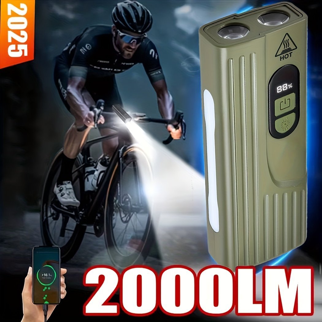 Lampe de Vélo Rechargeable Z-838 Multi-Fonction - Éclairage LED Puissant Lumière Latérale RGB - مصباح دراجة متعدد الوظائف مع إضاءة جانبية ملونة ومغناطيس قوي - الصورة 13