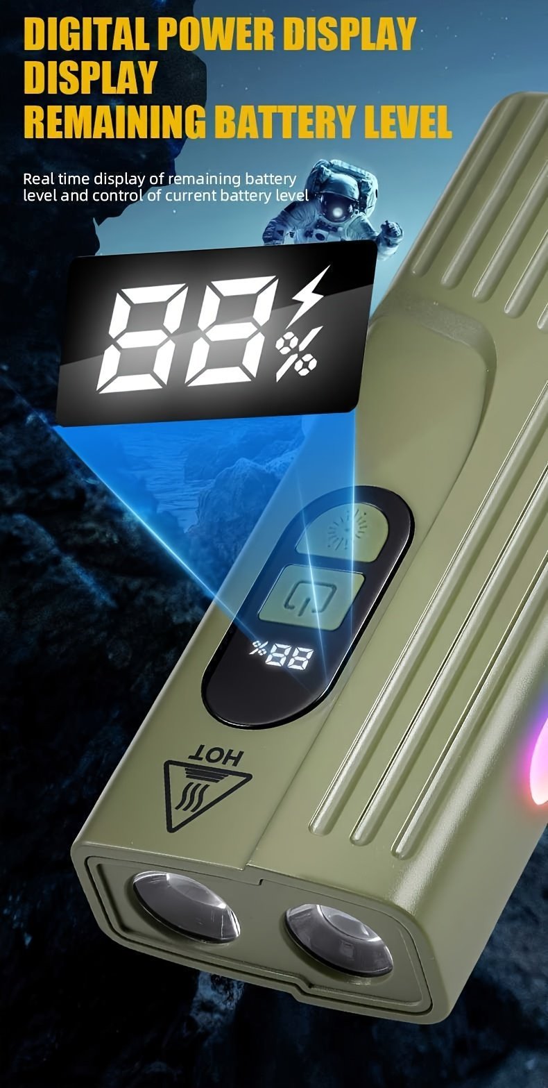 Lampe de Vélo Rechargeable Z-838 Multi-Fonction - Éclairage LED Puissant Lumière Latérale RGB - مصباح دراجة متعدد الوظائف مع إضاءة جانبية ملونة ومغناطيس قوي - الصورة 15