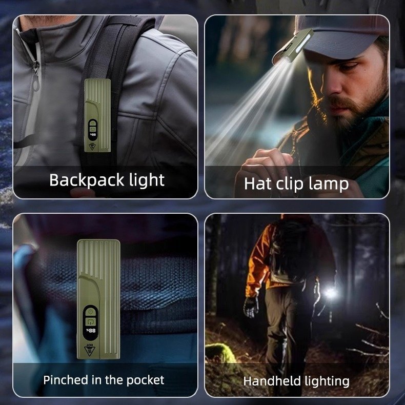 Lampe de Vélo Rechargeable Z-838 Multi-Fonction - Éclairage LED Puissant Lumière Latérale RGB - مصباح دراجة متعدد الوظائف مع إضاءة جانبية ملونة ومغناطيس قوي - الصورة 9