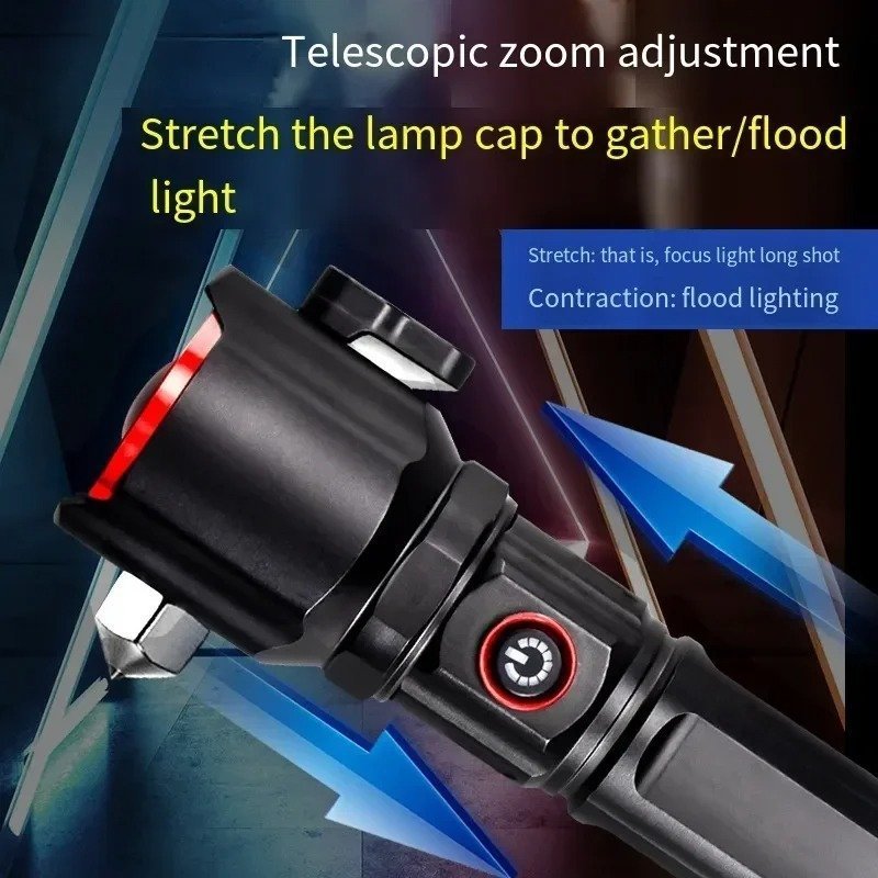 Lampe Torche Multifonctionnel LED Puissante Rechargeable par USB Avec PowerBank – طورش عالي السطوع - الصورة 2