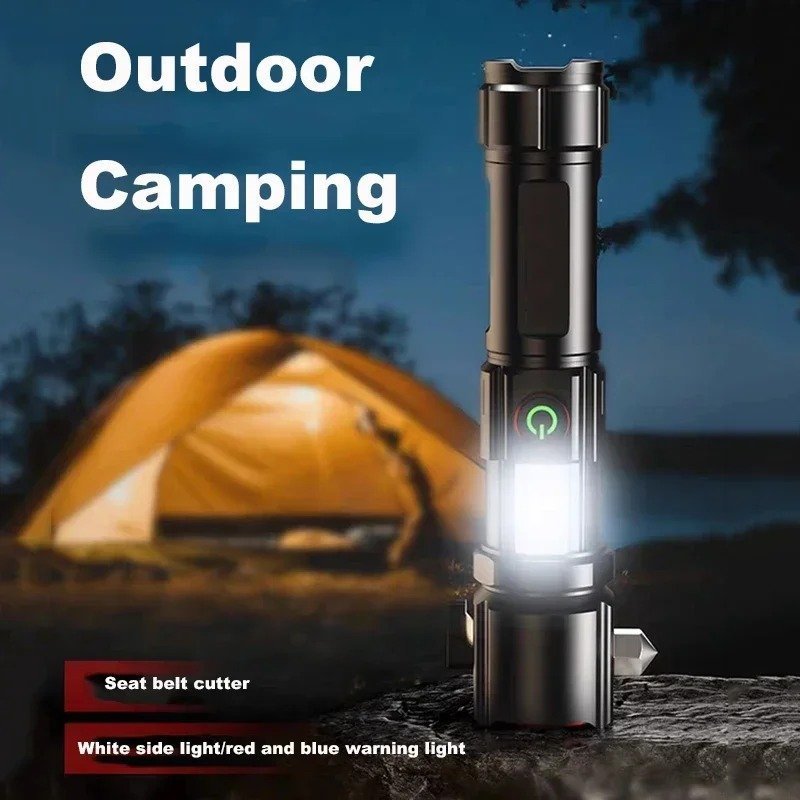Lampe Torche Multifonctionnel LED Puissante Rechargeable par USB Avec PowerBank – طورش عالي السطوع - الصورة 3