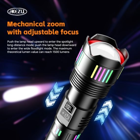 Lampe Torche tactique ultra-puissant 2000 lumens Portée 600 mètres battrie 16000mAh - مصباح يدوي تكتيكي فائق القوة - الصورة 12