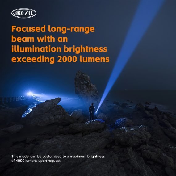 Lampe Torche tactique ultra-puissant 2000 lumens Portée 600 mètres battrie 16000mAh - مصباح يدوي تكتيكي فائق القوة - الصورة 16