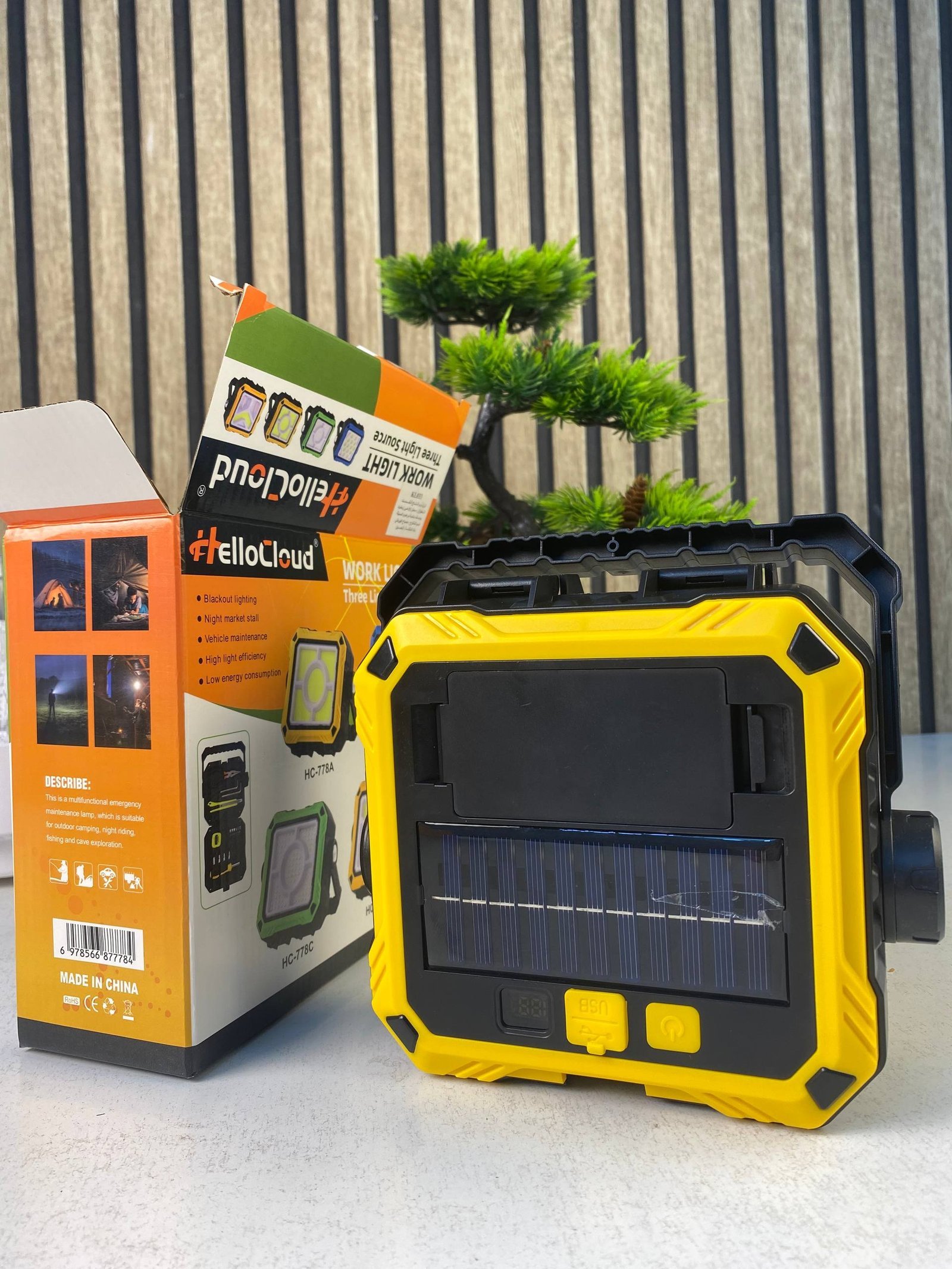 Lanterne de Camping LED Solaire et Rechargeable USB 40 LED + 2 COB - مصباح وكيشاف تخييم يدوي يعمل بالطاقة الشمسية بـ 4 وضعيات إضاءة - الصورة 3