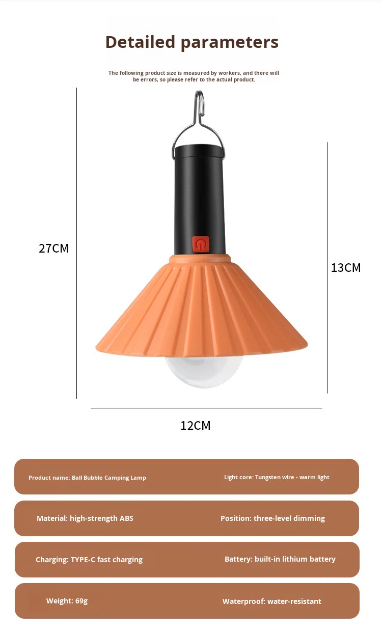 ⁦Lanterne de Camping Rechargeable 3 Niveaux de Luminosité avec Crochet de Suspension - مصباح تخييم وطوارئ قابل للشحن مع خطاف تعليق و3 مستويات إضاءة⁩ - الصورة ⁦13⁩