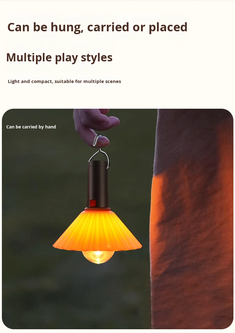 ⁦Lanterne de Camping Rechargeable 3 Niveaux de Luminosité avec Crochet de Suspension - مصباح تخييم وطوارئ قابل للشحن مع خطاف تعليق و3 مستويات إضاءة⁩ - الصورة ⁦8⁩