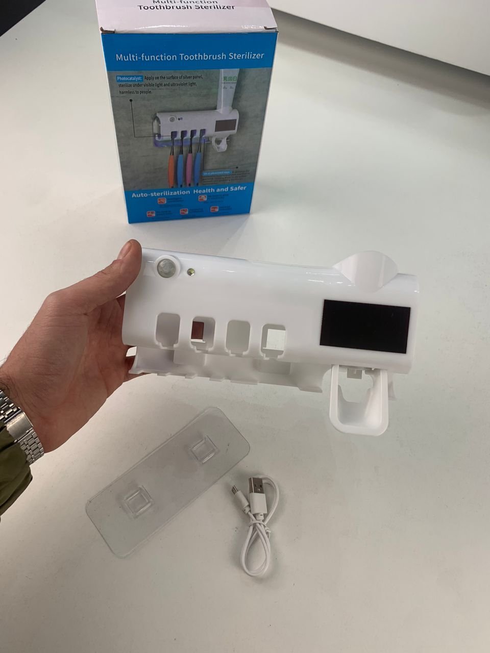 Support de Brosse à Dents UV avec Distributeur Dentifrice - الصورة 2