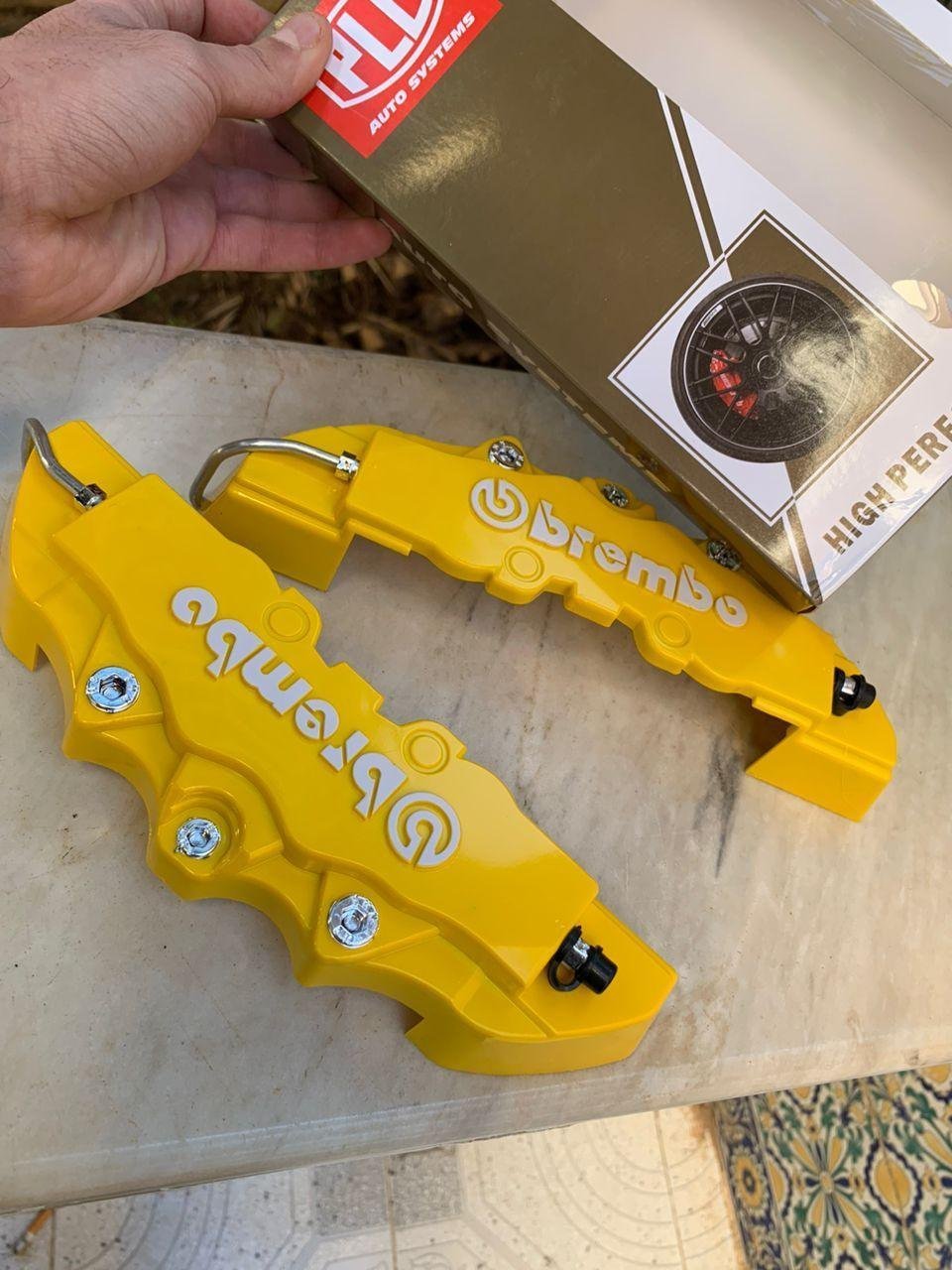 Lot de 2 caches étriers de frein de voiture durables 3D 25cm - الصورة 8