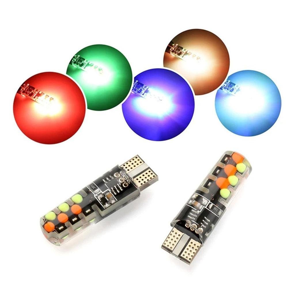 Lot de 2 LED Multicolore pour Voiture 12V T10 - الصورة 3