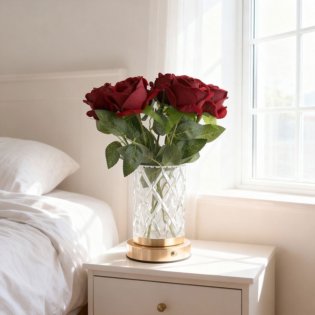 Vase Lumineux LED Tactile en Cristal Couleurs RGB Rechargeable - فازة كريستال مضيئة - الصورة 4