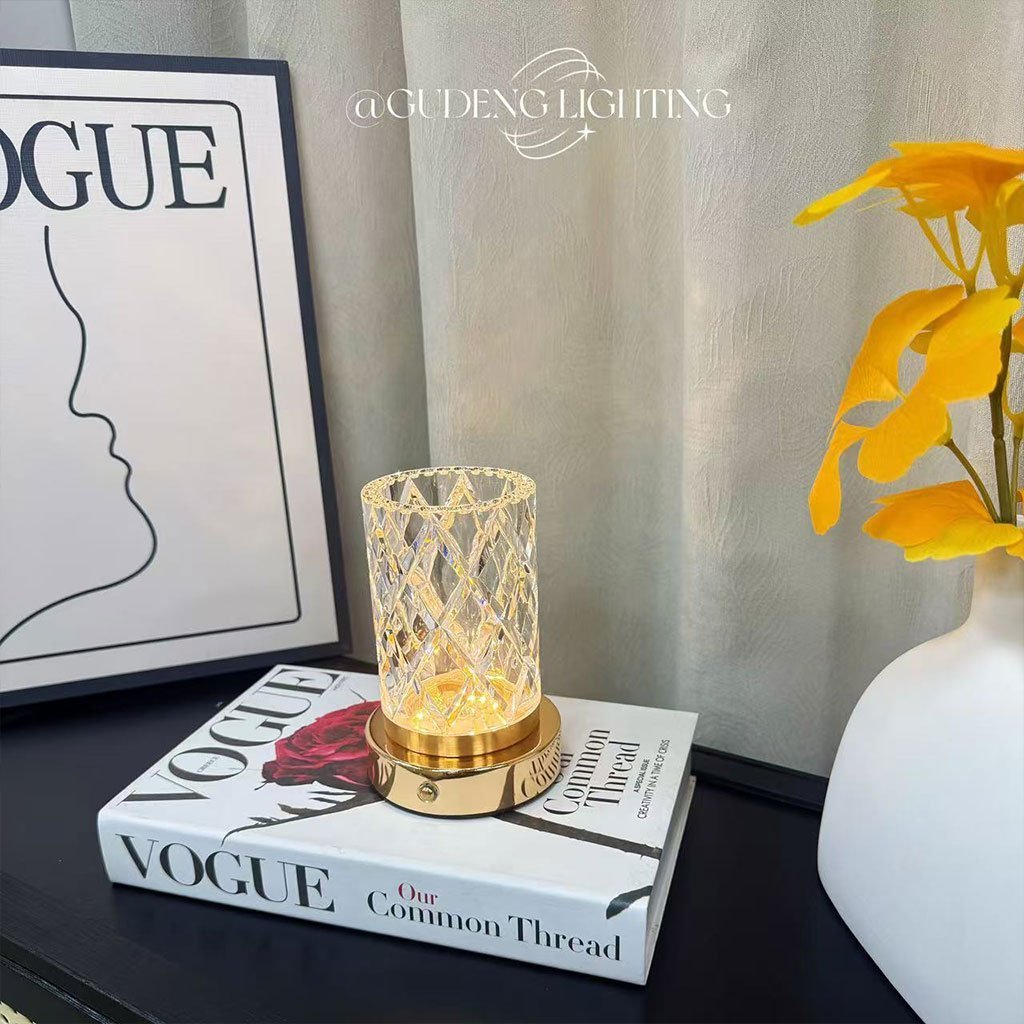 Vase Lumineux LED Tactile en Cristal Couleurs RGB Rechargeable - فازة كريستال مضيئة - الصورة 6