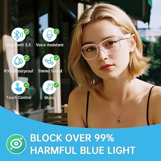 ⁦Lunettes Connectées F20 de Traduction IA et Audio Open-Ear Bluetooth 5.4 - نظارات المترجم الذكية بالذكاء الاصطناعي⁩ - الصورة ⁦10⁩