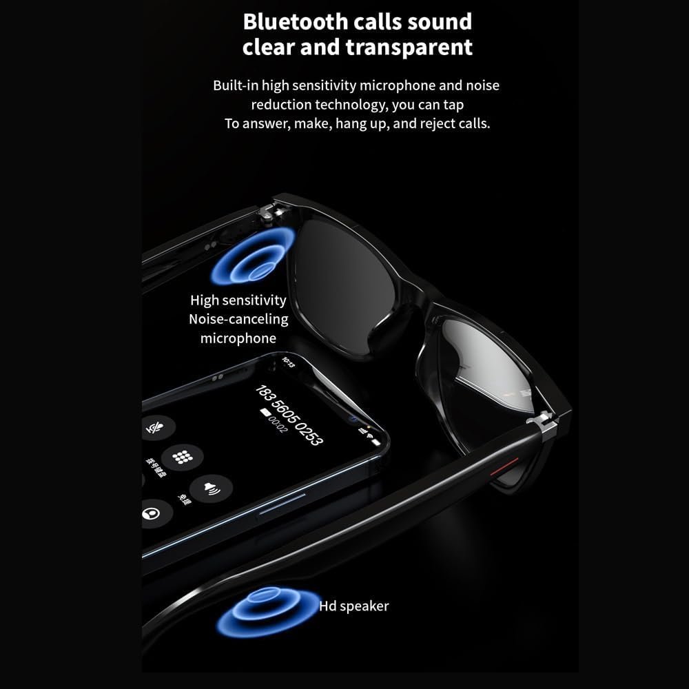 ⁦Lunettes Connectées GS03 de Traduction IA et Audio Open-Ear Bluetooth 5.4 - نظارات المترجم الذكية بالذكاء الاصطناعي⁩ - الصورة ⁦10⁩
