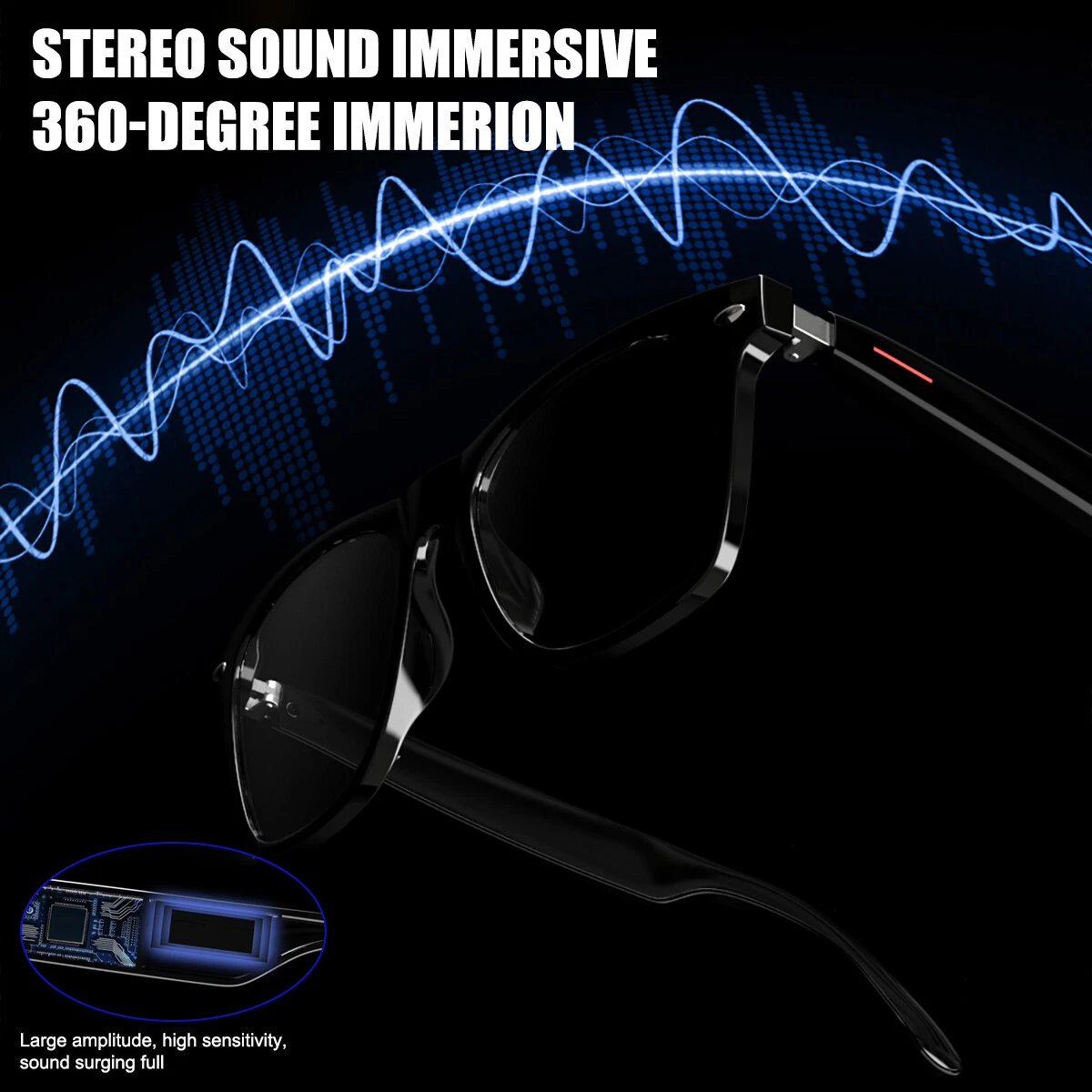 ⁦Lunettes Connectées GS03 de Traduction IA et Audio Open-Ear Bluetooth 5.4 - نظارات المترجم الذكية بالذكاء الاصطناعي⁩ - الصورة ⁦13⁩