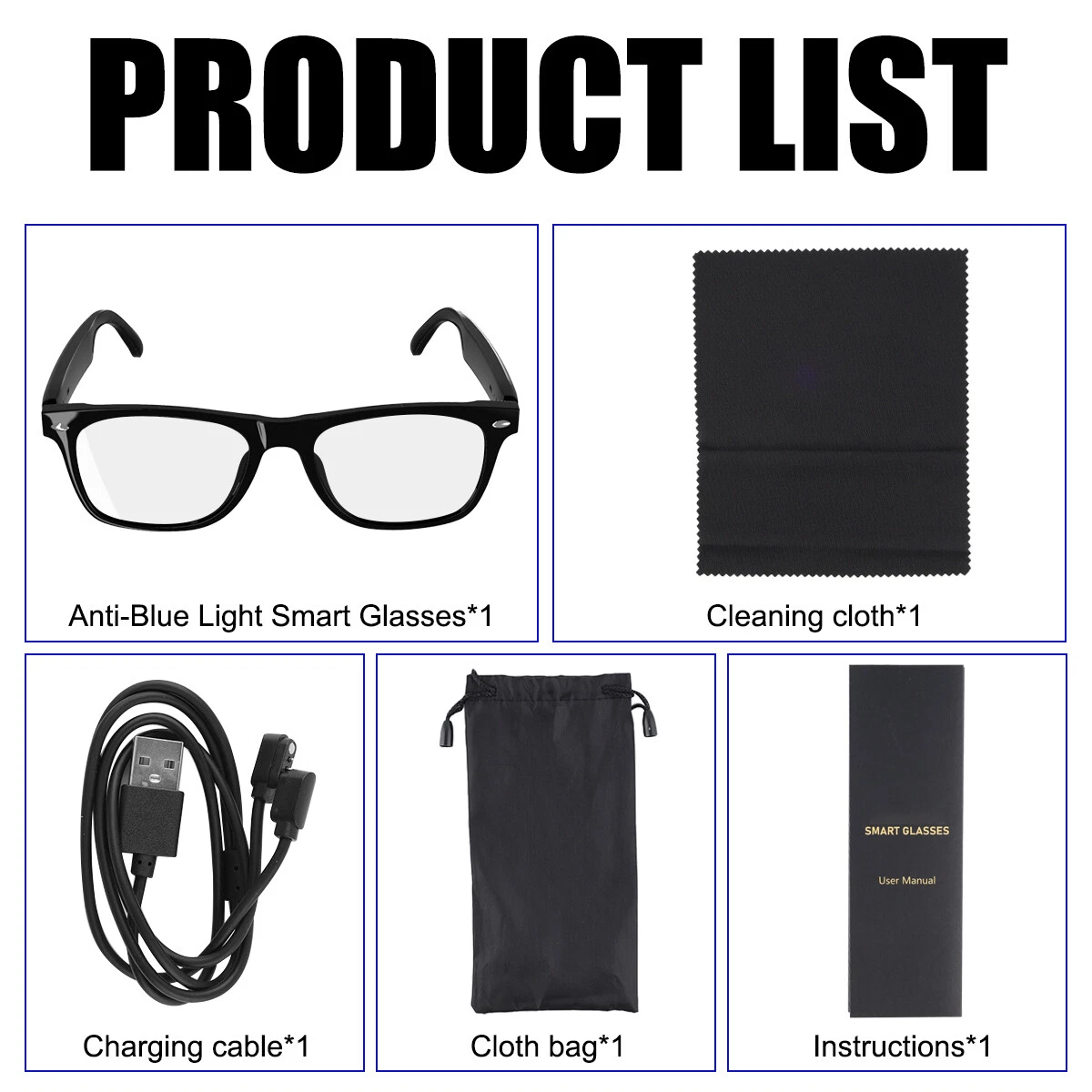 ⁦Lunettes Connectées GS03 de Traduction IA et Audio Open-Ear Bluetooth 5.4 - نظارات المترجم الذكية بالذكاء الاصطناعي⁩ - الصورة ⁦15⁩