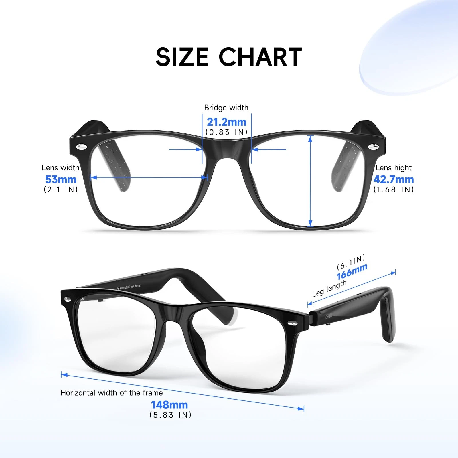 ⁦Lunettes Connectées GS03 de Traduction IA et Audio Open-Ear Bluetooth 5.4 - نظارات المترجم الذكية بالذكاء الاصطناعي⁩ - الصورة ⁦21⁩