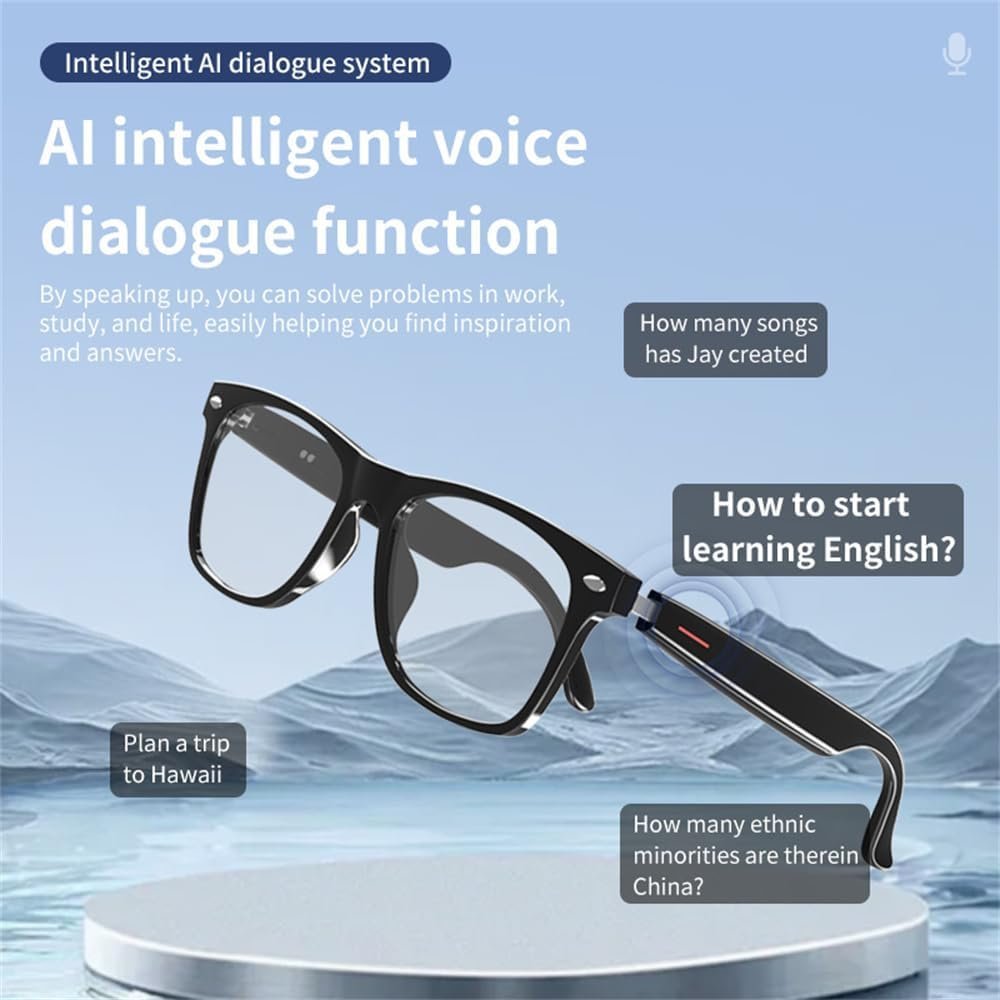⁦Lunettes Connectées GS03 de Traduction IA et Audio Open-Ear Bluetooth 5.4 - نظارات المترجم الذكية بالذكاء الاصطناعي⁩ - الصورة ⁦3⁩