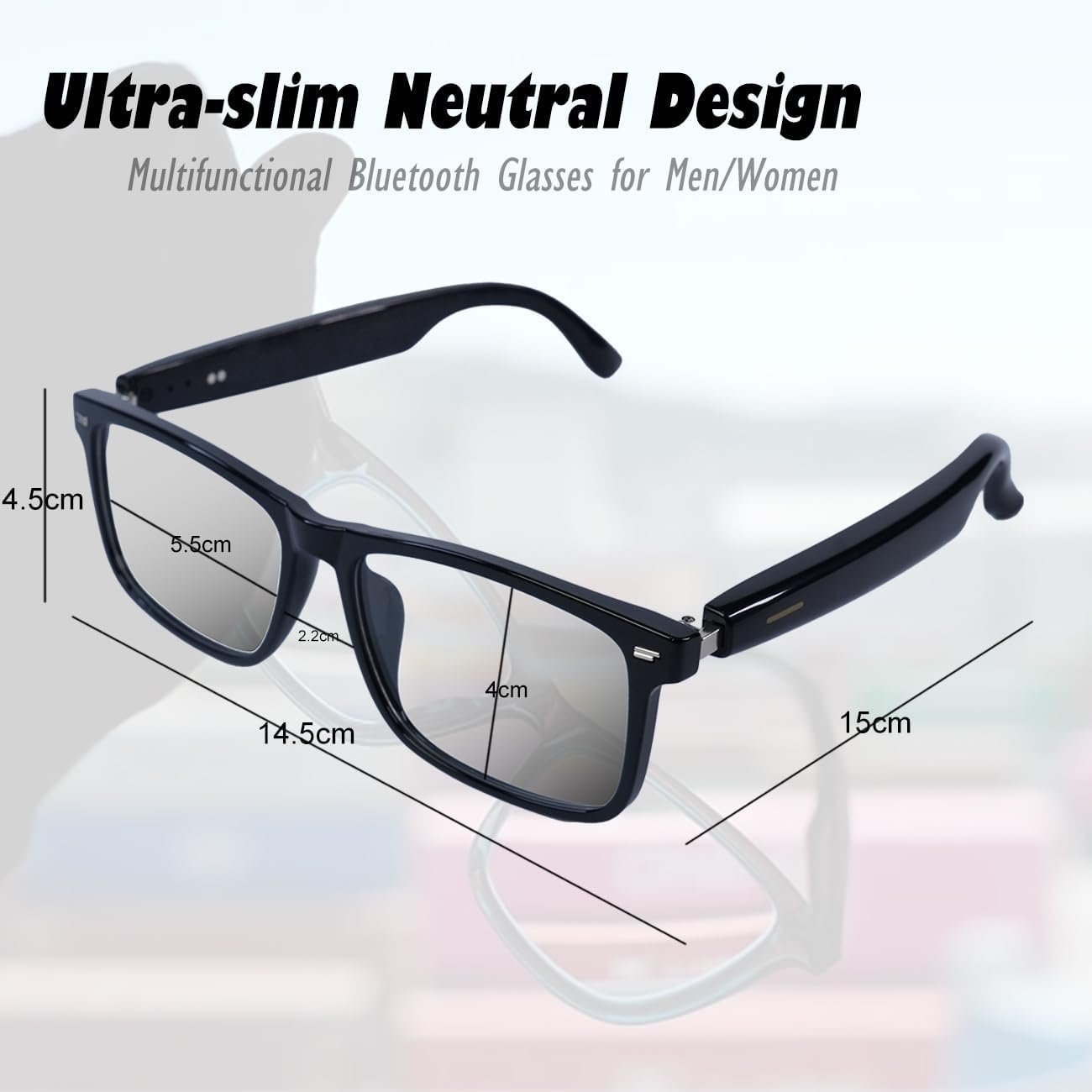⁦Lunettes Connectées GS03 de Traduction IA et Audio Open-Ear Bluetooth 5.4 - نظارات المترجم الذكية بالذكاء الاصطناعي⁩ - الصورة ⁦6⁩