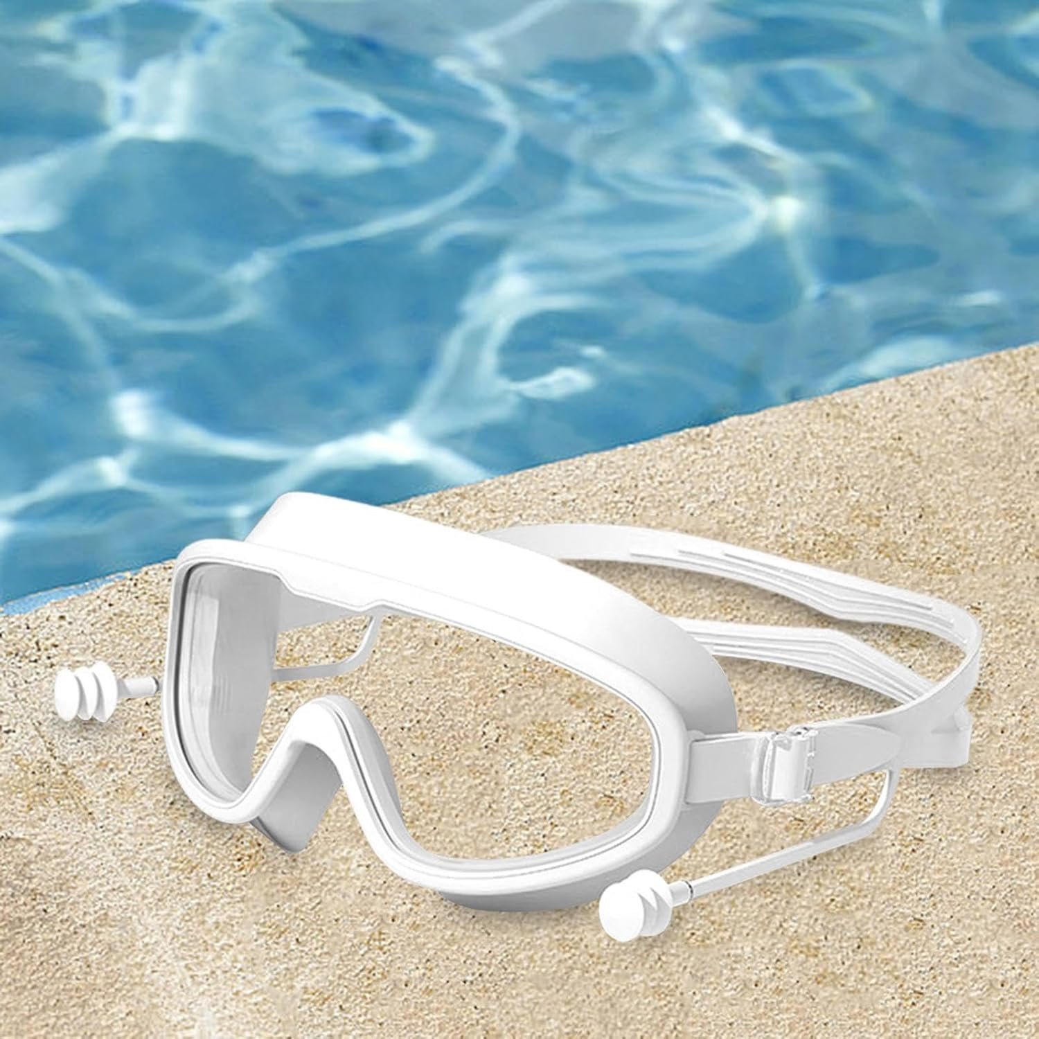 ⁦Lunettes de Natation Anti-Buée et Protection UV400 - نظارات سباحة احترافية مضادة للضباب والأشعة فوق البنفسجية برؤية 180درجة⁩ - الصورة ⁦2⁩