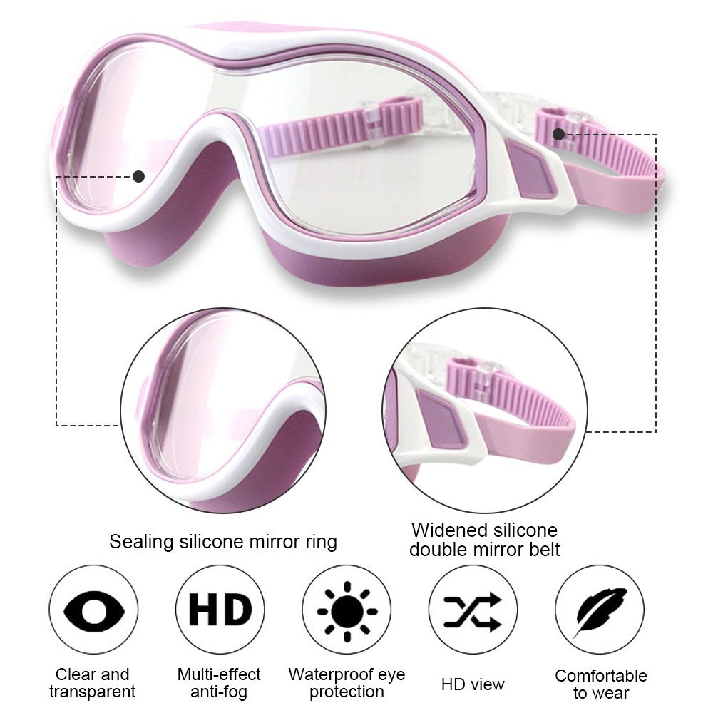 Lunettes de Natation Anti-Buée et Protection UV400 - نظارات سباحة احترافية مضادة للضباب والأشعة فوق البنفسجية برؤية 180درجة - الصورة 3