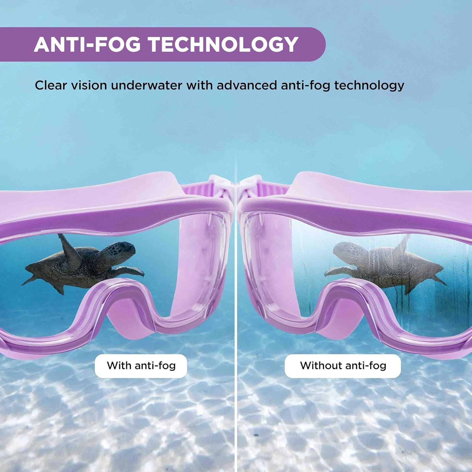 Lunettes de Natation Anti-Buée et Protection UV400 - نظارات سباحة احترافية مضادة للضباب والأشعة فوق البنفسجية برؤية 180درجة - الصورة 5